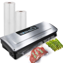 Load image into Gallery viewer, POTANE Precision Vacuum Sealer Machine, Powerful Pro Vacuum Food Sealer, 8-in-1 Easy Presets, 4 Food Modes, Dry&amp;Moist&amp;Soft&amp;Delicate with Starter Kit, Compact Design(Silver)
