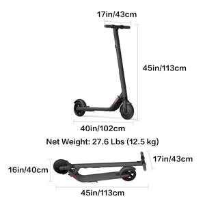 Segway Ninebot ES2 Electric Kick Scooter, Lightweight and Foldable, Upgraded Motor Power, Dark Grey Large