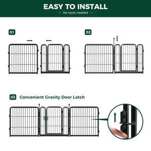 FXW Rollick Dog Playpen for Yard, RV Camping│Patented, 24 inch 24 Panels