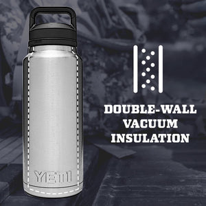 YETI Rambler 46 oz Bottle, Vacuum Insulated, Stainless Steel with Chug Cap, Charcoal