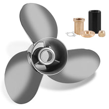 Load image into Gallery viewer, YOUNG PROPS 14 1/2 x 19 Stainless Steel Outboard Boat Propeller for Mercury Engine 135-300HP/Mercruiser Alpha One 14.5dia x 19 Pitch Hub Kits Included 15 Spline Tooth RH
