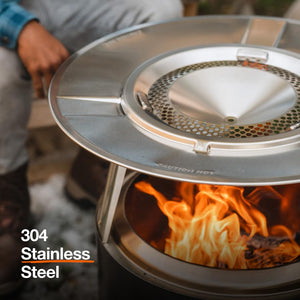 Solo Stove Bonfire 25 Inch Heat Deflector - Enhance Warmth and Comfort for Your Fire Pit - Durable 304 Stainless Steel - Maximizes Heat Radius - Long-Lasting Camping Essentials, 7 lbs