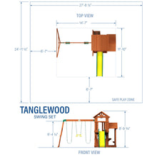 Load image into Gallery viewer, Backyard Discovery Tanglewood All Cedar Wood Playset Swing Set
