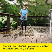 Load image into Gallery viewer, Kärcher K1800PS Max 2250 PSI Electric Pressure Washer with 3 Spray Nozzles - Great for cleaning Cars, Siding, Driveways, Fencing and more - 1.2 GPM
