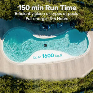 (2024 New) AIPER Scuba S1 Cordless Robotic Pool Cleaner, Pool Vacuum for Inground Pools, Wall and Waterline Cleaning, WavePath 2.0 Smart Navigation, 150 min Battery Life, for Pools up to 1,600 Sq.ft