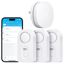 Load image into Gallery viewer, Govee WiFi Water Sensor 3 Pack, Smart Water Leak Detector, 100dB Adjustable Alarm Suit for Home and Basement, Water Leak Alert with Email &amp; APP Push
