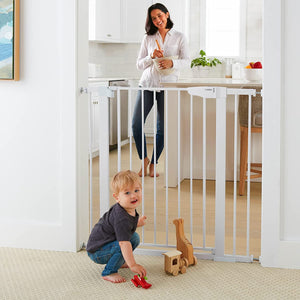 Cumbor 36" Extra Tall Baby Gate for Dogs and Kids with Wide 2-Way Door, 29.7"-40.6" Width, and Auto Close Personal Safety for Babies and Pets, Fits Doorways, Stairs, and Entryways