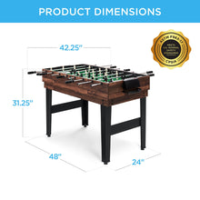 Load image into Gallery viewer, Best Choice Products 2x4ft 10-in-1 Combo Game Table Set for Home, Game Room, Friends &amp; Family w/Hockey, Foosball, Pool, Shuffleboard, Ping Pong, Chess, Checkers, Bowling, and Backgammon - Dark Wood
