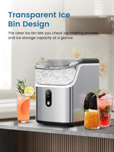 Load image into Gallery viewer, COWSAR Nugget Ice Makers Countertop, Soft Chewable Crushed Ice Maker Machine, Portable Pebble Ice Maker Countertop, 34Lbs/Day, Self-Cleaning, One-Button Operation Ice Machine for Home Kitchen Party
