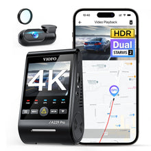 Load image into Gallery viewer, VIOFO A229 Pro 4K HDR Dash Cam, Dual STARVIS 2 IMX678 IMX675, 4K+2K Front and Rear Car Camera, 2 Channel with HDR, Voice Control, 5GHz WiFi GPS, Night Vision 2.0, 24H Parking Mode, Support 512GB Max
