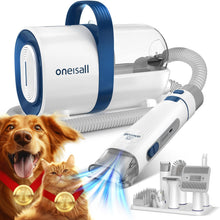 Load image into Gallery viewer, oneisall Dog Hair Vacuum &amp; Dog Grooming Kit, Pet Grooming Vacuum with Pet Clipper Nail Grinder, 1.5L Dust Cup Dog Brush Vacuum with 7 Pet Grooming Tools for Shedding Pet Hair, Home Cleaning
