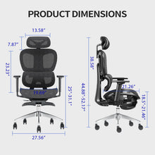 Load image into Gallery viewer, PatioMage Ergonomic Mesh Office Chair with 3D Adjustable Armrest,High Back Desk Computer Chair Ergo3d Ergonomic Office Chair with Wheels for Home &amp; Office Black
