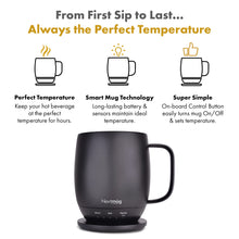 Load image into Gallery viewer, Nextmug - Temperature-Controlled, Self-Heating Coffee Mug (Black - 14 oz.)
