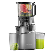 Load image into Gallery viewer, Juicer Machines, AMZCHEF 5.3-Inch Self-Feeding Masticating Juicer Fit Whole Fruits &amp; Vegetables, Cold Press Electric Juicer Machines with High Juice Yield, Easy Cleaning, BPA Free, 250W-Grey
