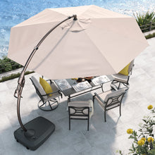 Load image into Gallery viewer, Grand patio 11FT Cantilever Umbrella with Base Outdoor Large Round Aluminum Offset Umbrella for Patio Garden Backyard (Champagne, 11 FT)
