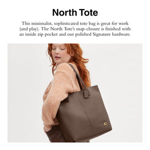 COACH North Tote, Dark Stone