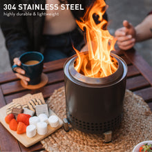 Load image into Gallery viewer, Solo Stove Mesa XL, 7 Inch Tabletop Fire Pit with Stand - Smokeless, Stainless Steel Fire Pit for Camping, Outdoor &amp; Patio- Wood Burning or Pellet Fueled Portable Bonfire, 2.3lbs, Stainless Steel
