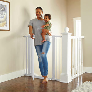 Cumbor 36" Extra Tall Baby Gate for Dogs and Kids with Wide 2-Way Door, 29.7"-40.6" Width, and Auto Close Personal Safety for Babies and Pets, Fits Doorways, Stairs, and Entryways