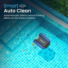 Load image into Gallery viewer, Betta SE Solar Powered Automatic Robotic Pool Skimmer Cleaner with 30-Hour Continuous Cleaning Battery Power and Re-engineered Twin Salt Chlorine Tolerant Motors (Blue)
