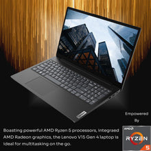 Load image into Gallery viewer, Lenovo V15 Gen 4 Business Laptop, 15.6&quot; FHD Screen, AMD Ryzen 5 5500U, 24GB RAM, 1TB SSD, Webcam, HDMI, Wi-Fi, Windows 11 Pro, Black
