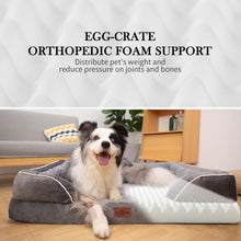 Load image into Gallery viewer, Comfort Expression Waterproof Orthopedic Foam Dog Beds for Extra Large Dogs, XL Dog Bed with Bolster, Washable Dog Bed Sofa Pet Bed with Removable Cover &amp; Non-Slip Bottom(X-large,Grey)
