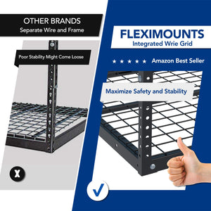 FLEXIMOUNTS 3x6 Overhead Garage Storage Adjustable Ceiling Storage Rack, 72" Length x 36" Width x 40" Height, Black