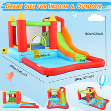 Load image into Gallery viewer, HYPOAI Bounce House,Inflatable Bounce Castle with Blower for Kids 3-12,Outdoor/Indoor Bouncy House Water Park for Backyard with Splash Slide,Climbing Wall,Ball Pit,Jumping Area (146&quot; x 103&quot; x 73&quot;)
