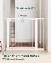 Load image into Gallery viewer, Cumbor 36&quot; Extra Tall Baby Gate for Dogs and Kids with Wide 2-Way Door, 29.7&quot;-40.6&quot; Width, and Auto Close Personal Safety for Babies and Pets, Fits Doorways, Stairs, and Entryways
