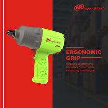 Load image into Gallery viewer, Ingersoll Rand 2235TiMAX-G 1/2” Drive Air Impact Wrench, Lightweight 4.6 lb Design, Powerful Torque Output Up to 1,350 ft/lbs, Titanium Hammer Case, Max Control, Hi-Visibility Red , Green
