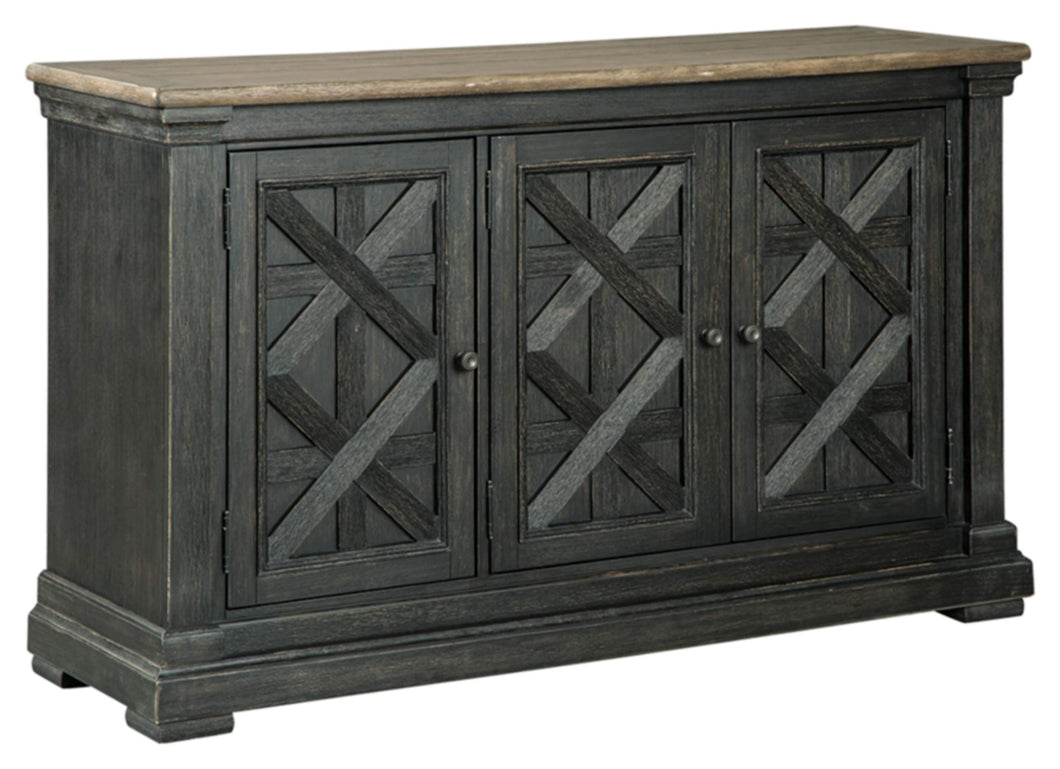 Signature Design by Ashley Tyler Creek Urban Farmhouse Dining Room Buffet or Server, Almost Black