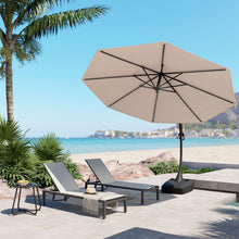 Load image into Gallery viewer, Grand patio 11FT Cantilever Umbrella with Base Outdoor Large Round Aluminum Offset Umbrella for Patio Garden Backyard (Champagne, 11 FT)
