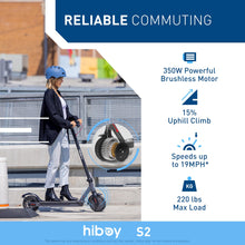 Load image into Gallery viewer, Hiboy S2 Electric Scooter - 8.5&quot; Solid Tires - Up to 17 Miles Long-Range &amp; 19 MPH Portable Folding Commuting Scooter for Adults with Double Braking System and App (S2)
