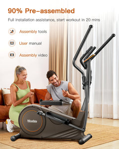 Niceday Elliptical Machine, Elliptical Trainer for home with Hyper-Quiet Magnetic Driving System, 16 Resistance Levels, 15.5IN Stride, 400LBS Weight Capacity