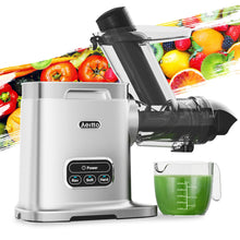 Load image into Gallery viewer, Aeitto Cold Press Juicer Machines, 3.6 Inch Wide Chute, Large Capacity, High Juice Yield, 2 Masticating Juicer Modes, Easy to Clean Slow Juicer for Vegetable and Fruit (Sliver)
