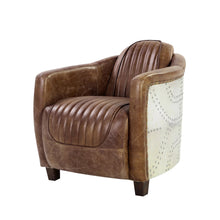 Load image into Gallery viewer, Acme Brancaster Chair in Retro Brown Top Grain Leather and Aluminum
