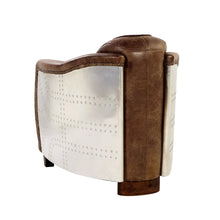 Load image into Gallery viewer, Acme Brancaster Chair in Retro Brown Top Grain Leather and Aluminum
