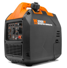 Load image into Gallery viewer, WEN 56203i Super Quiet 2000-Watt Portable Inverter Generator w/Fuel Shut Off, CARB Compliant, Ultra Lightweight, Black/Orange
