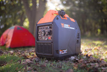 Load image into Gallery viewer, WEN 56203i Super Quiet 2000-Watt Portable Inverter Generator w/Fuel Shut Off, CARB Compliant, Ultra Lightweight, Black/Orange
