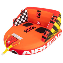 Load image into Gallery viewer, Airhead Big Mable Towable 1-2 Rider Tube for Boating and Water Sports, Heavy Duty Full Nylon Cover with Zipper, EVA Foam Pads, Patented Speed Safety Valve for Inflating &amp; Deflating, Dual Tow Points
