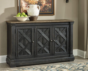 Signature Design by Ashley Tyler Creek Urban Farmhouse Dining Room Buffet or Server, Almost Black