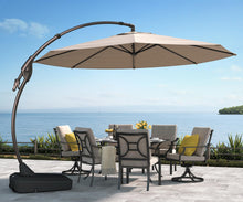 Load image into Gallery viewer, Grand patio 11FT Cantilever Umbrella with Base Outdoor Large Round Aluminum Offset Umbrella for Patio Garden Backyard (Champagne, 11 FT)
