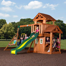 Load image into Gallery viewer, Backyard Discovery Tanglewood All Cedar Wood Playset Swing Set
