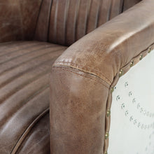 Load image into Gallery viewer, Acme Brancaster Chair in Retro Brown Top Grain Leather and Aluminum
