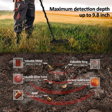 Load image into Gallery viewer, DR.ÖTEK Metal Detector for Adults Professional, Pinpoint Metal Detector Waterproof Gold and Silver, Higher Accuracy, Bigger LCD Display, Strong Memory Mode, 10&quot; IP68 Coil, New Advanced DSP Chip
