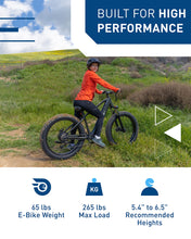 Load image into Gallery viewer, Hiboy P6 Electric Bike for Adults, 28MPH 62.1Miles Range 1000W Peak Motor 48V 13Ah Removable Battery Ebike, 26” x 4.0&quot; Fat Tire Electric Bicycle, Shimano 7 Speed, Hydraulic Suspension, UL Certified
