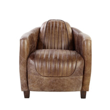 Load image into Gallery viewer, Acme Brancaster Chair in Retro Brown Top Grain Leather and Aluminum
