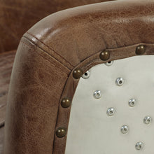 Load image into Gallery viewer, Acme Brancaster Chair in Retro Brown Top Grain Leather and Aluminum
