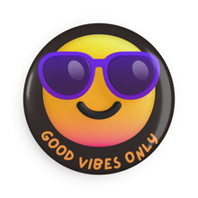 Load image into Gallery viewer, Good Vibes Only 2.25 Inch Round Fridge Magnet
