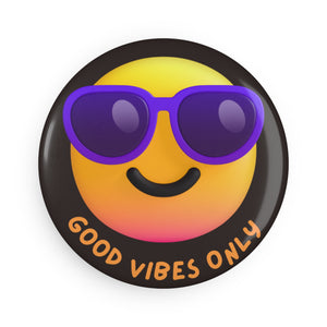 Good Vibes Only 2.25 Inch Round Fridge Magnet