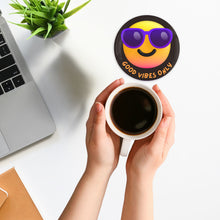Load image into Gallery viewer, Good Vibes Only 3.5 Inch Round Coasters
